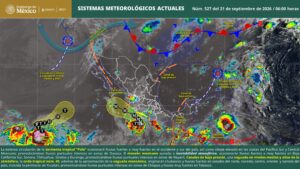 Lluvias intensas y calor extremo marcan el clima de México este lunes