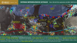 Lluvias intensas y temperaturas de hasta 45 °C afectarán a gran parte de México este miércoles