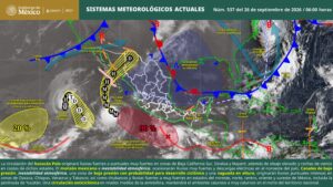 Lluvias puntuales intensas en Oaxaca, Chiapas, Veracruz y Tabasco