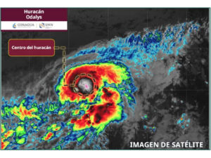 Odalys se intensifica a huracán categoría 1 en el océano Pacífico(trayectoria)