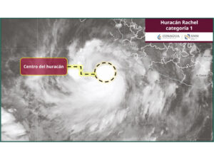 Rachel cat. 1 y el frente frío 1 provocarán lluvias intensas en San Luis Potosí y gran parte de México