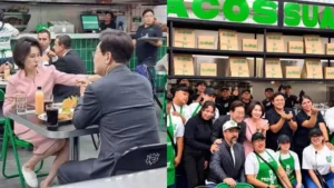 Presidente de Corea del Sur visita con su esposa Zona Rosa y van a comer tacos!