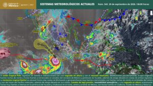 Polo y Rachel cambian el clima en México: lluvias torrenciales, viento,calor y oleaje en varios estados