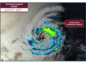 Tormenta tropical Rachel modificará su trayectoria y se aproximará a Baja California este fin de semana