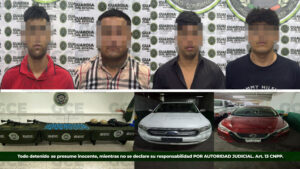 Desarticula Guardia Civil Estatal célula criminal en Matehuala; aseguran armas y ponchallantas