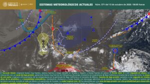 Huracán Simon baja a cat. 1; frente frío número 2 provocarán lluvias y fuertes vientos en México