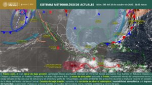 Frente frío 2 provoca lluvias intensas en Veracruz; remanentes de Trudy dejan de afectar a México
