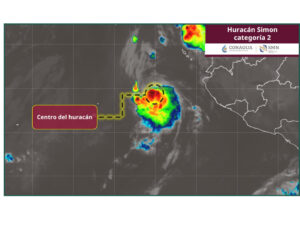 Huracán Simon se mantiene cerca de Jalisco y Nayarit; prevén lluvias fuertes( trayectoria)
