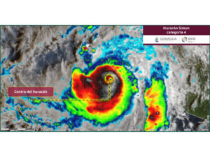 Estos son los Estados más afectados por el Huracán Simon categoría 4 (trayectoria)