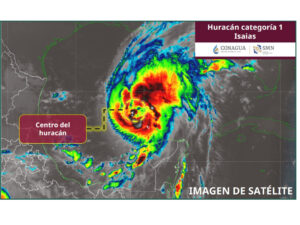 Isaías se convierte en Huracán categoría 1; fuertes lluvias afectarán gran parte del país