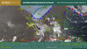 Frente frío número 2 y masa de aire polar provocarán lluvias torrenciales en San Luis Potosí