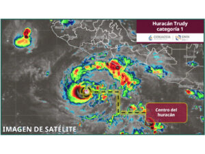 Huracán Trudy alcanza categoría 1 y amenaza con lluvias intensas en Guerrero y Oaxaca ( trayectoria)