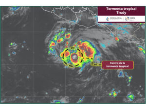 Se forma la tormenta tropical Trudy frente a las costas de Oaxaca y Guerrero (trayectoria)
